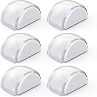 Los mejores  - Tope de Puerta para Suelo- Yosemy Topes para Puertas Transparente Autoadhesivo Protección de Pared y Muebles (6)